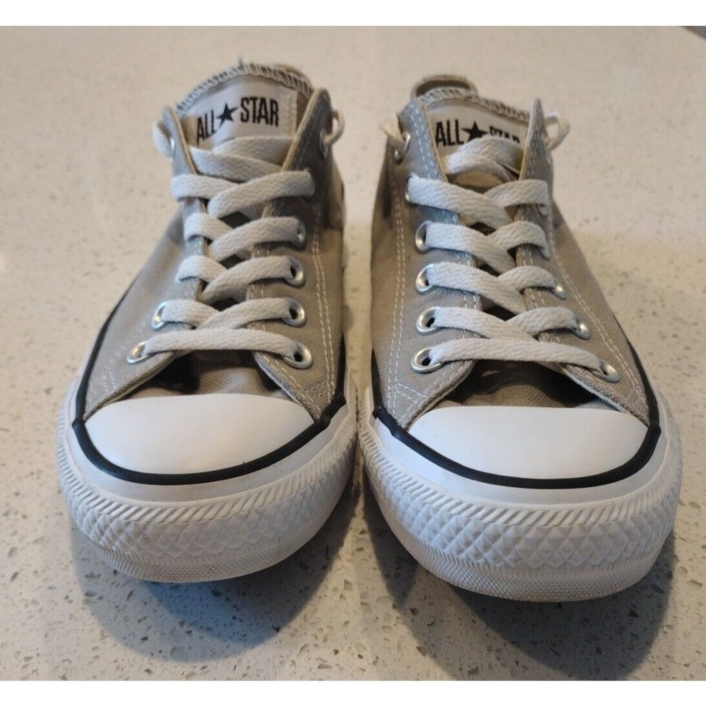 Converse Chuck Taylor All Star Low Top Sneakers in Taupe Gray and White - Picture 2 of 12